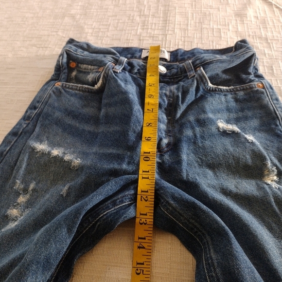 AGOLDE Feel Good Jamie Jeans Women's Size 24 Distressed Raw Slit Hem A073-778 - Picture 13 of 13